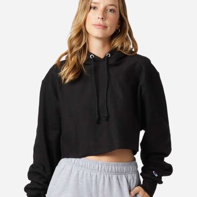 Women's Reverse Weave® Hooded Cropped Sweatshirt Thumbnail