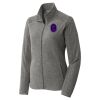 Women's Heather Microfleece Full Zip Jacket Thumbnail